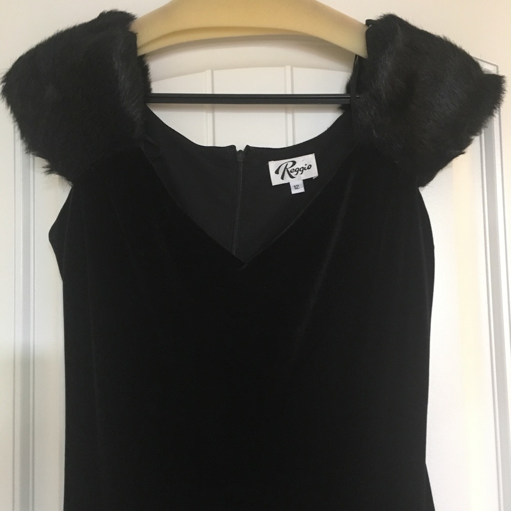 Sexy black velvet evening gown